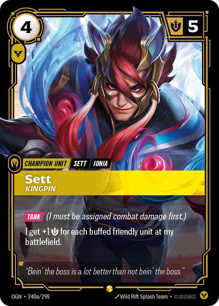 Sett Kingpin Alternate Art (Origins)  - Foil