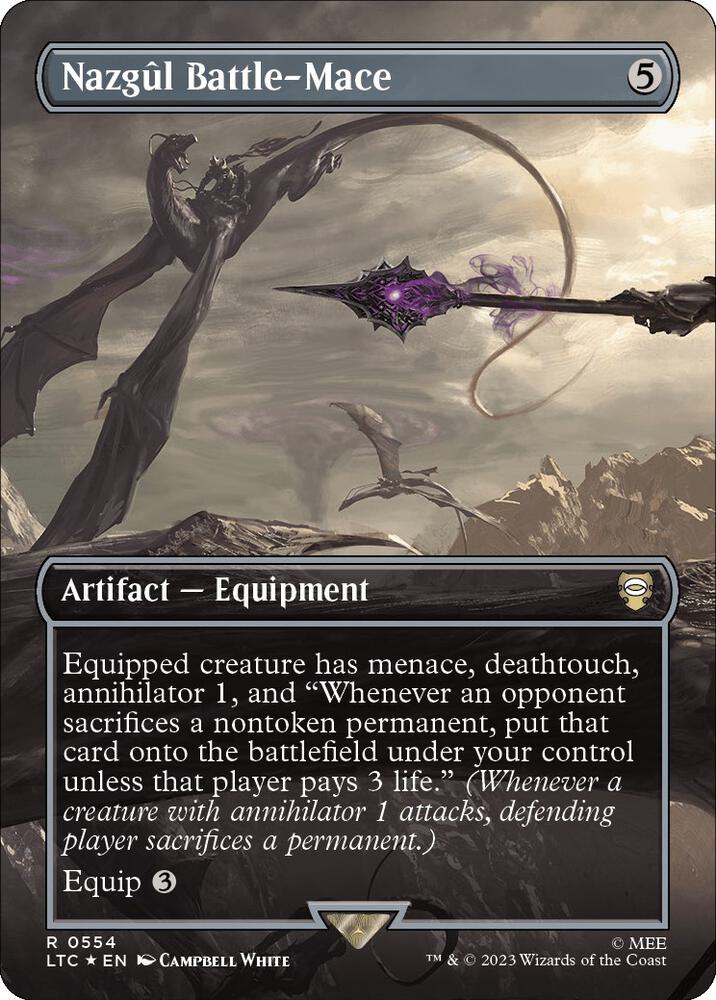 Nazgûl Battle-Mace 554 (Commander: The Lord of the Rings: Tales of Middle-earth)  - Borderless Surge Foil