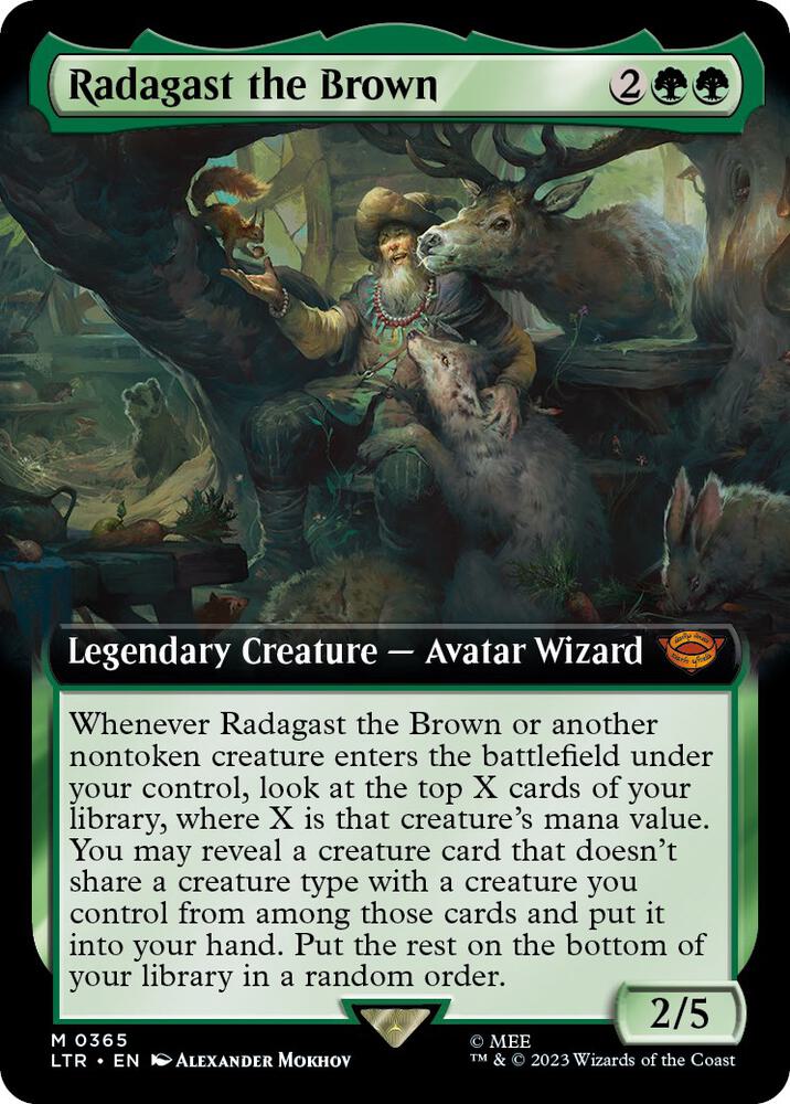 Radagast the Brown 365/281 (Universes Beyond: The Lord of the Rings: Tales of Middle-earth)  - Extended Art Foil