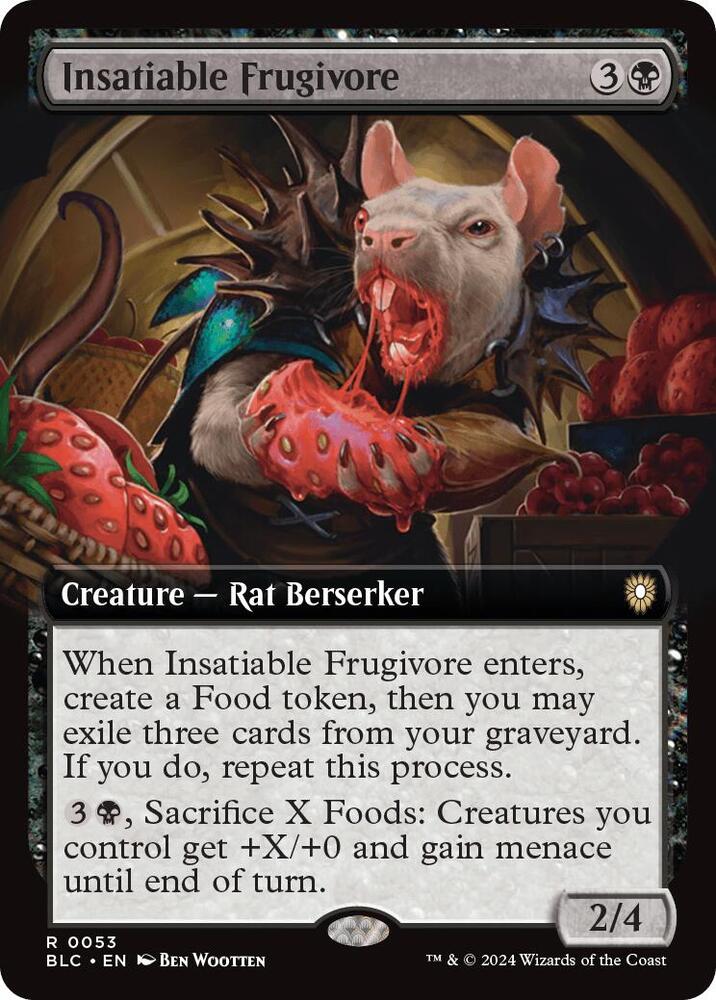 Insatiable Frugivore 53/40 (Commander: Bloomburrow)  - Extended Art
