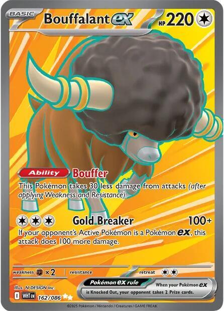 Bouffalant ex 162/086 (SV: White Flare)  - Holofoil