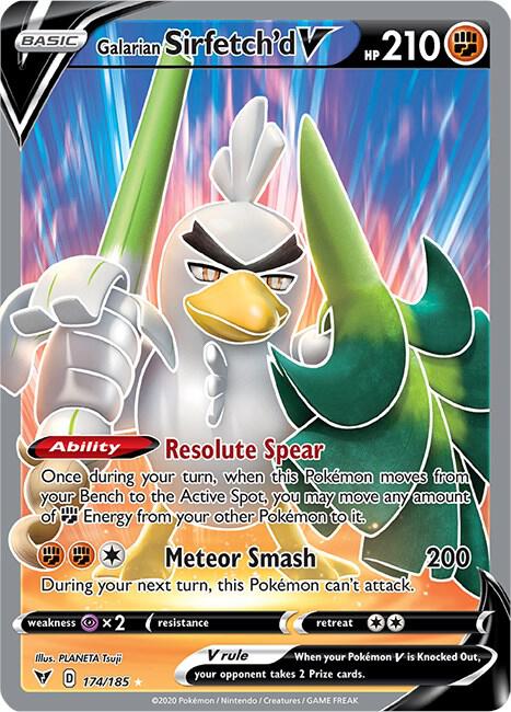 Galarian Sirfetchd V Full Art (SWSH04: Vivid Voltage)  - Holofoil