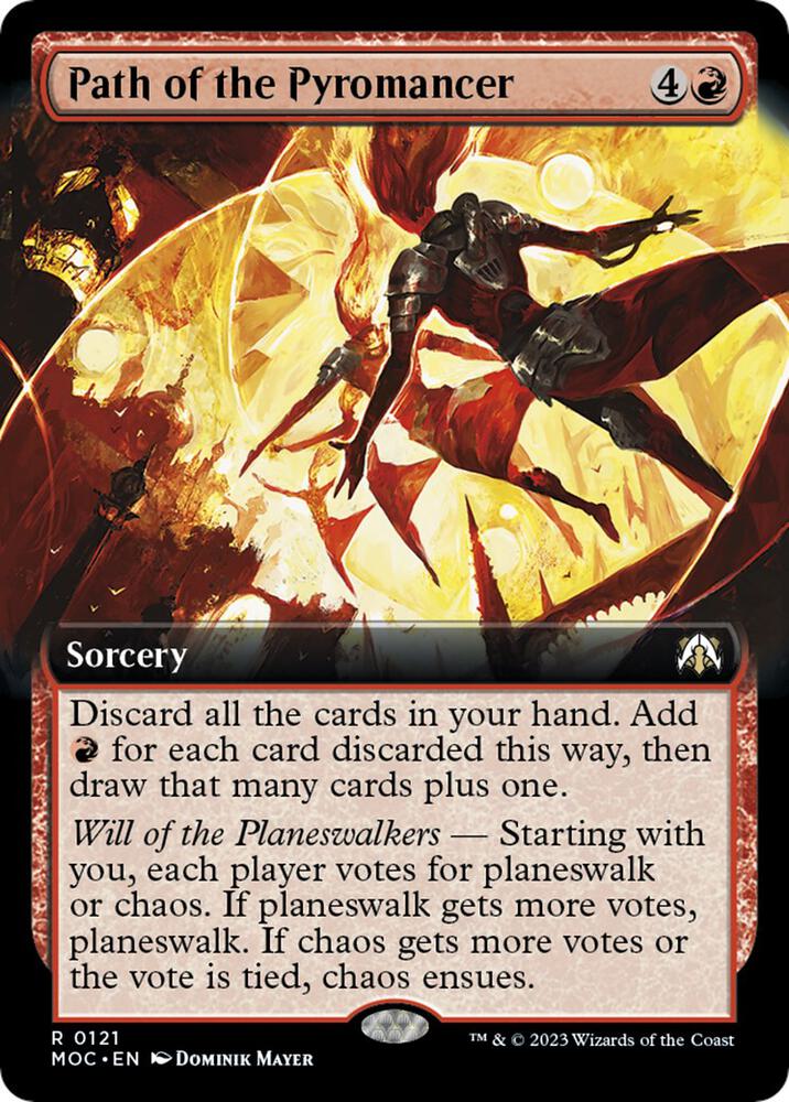 Path of the Pyromancer 121 (Commander: March of the Machine)  - Extended Art