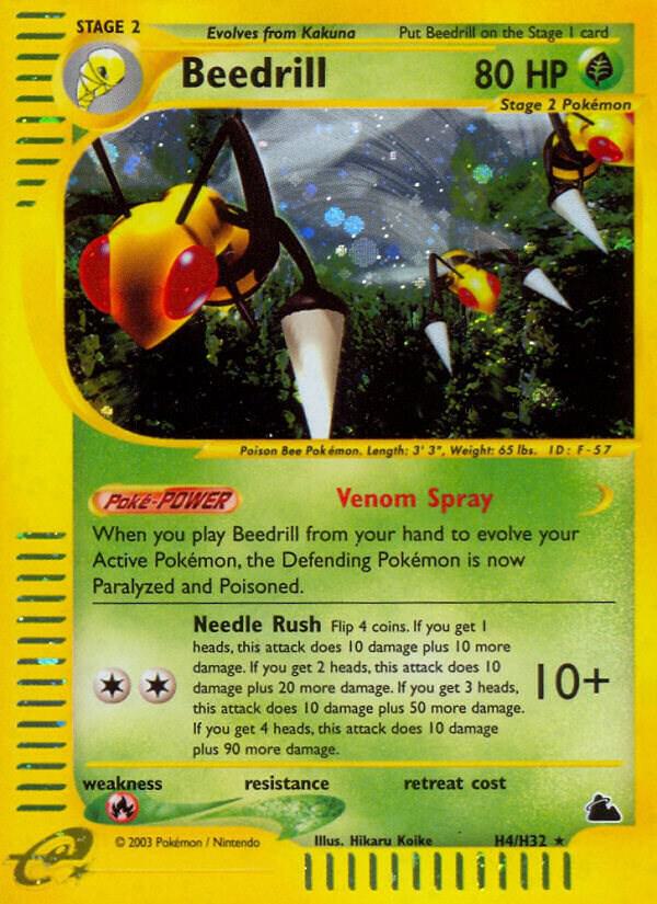 Beedrill  H04/H32 (Skyridge)  - Holofoil