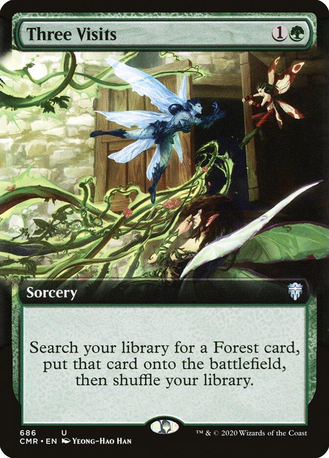 Three Visits 686/361 (Commander Legends)  - Extended Art