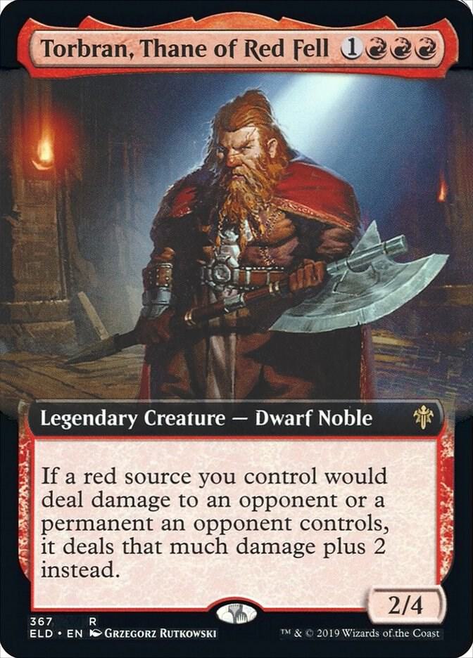 Torbran Thane of Red Fell Extended Art (Throne of Eldraine) 