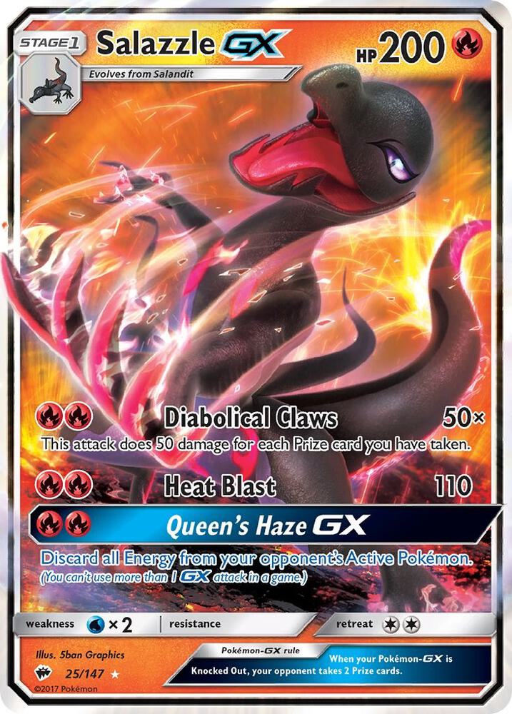 Salazzle GX (SM - Burning Shadows)  - Holofoil