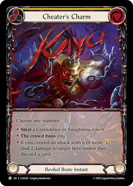 Cheater's Charm LGS424 (Flesh and Blood: Promo Cards)  - Rainbow Foil