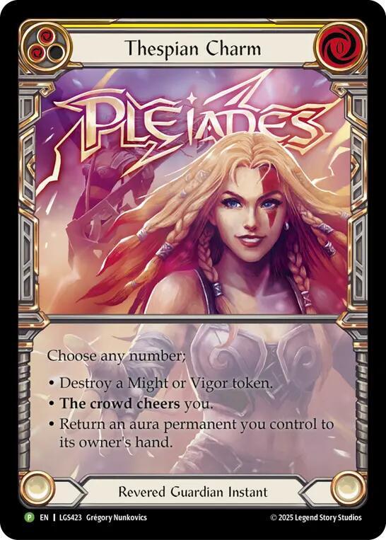 Thespian Charm LGS433 (Flesh and Blood: Promo Cards)  - Rainbow Foil