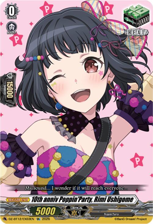 10th anniv PoppinParty Rimi Ushigome DZ-BT12/EX03EN (DZ-BT12: Chasm of Lost Souls) 