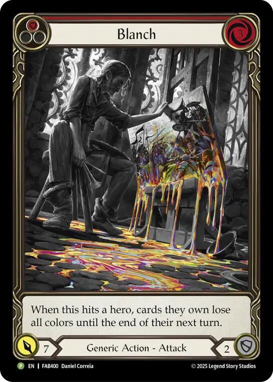 Blanch Red FAB400 FAB400 (Flesh and Blood: Promo Cards)  - Rainbow Foil