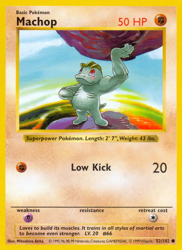 Machop 052/102 (Base Set (Shadowless))  - Unlimited