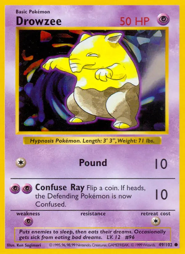 Drowzee 049/102 (Base Set (Shadowless))  - Unlimited