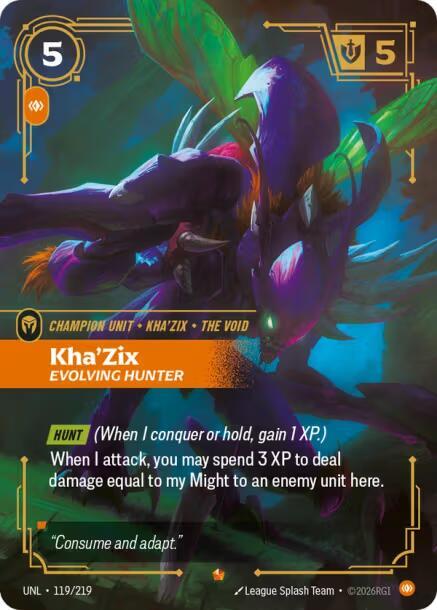 Kha'Zix Evolving Hunter 119/219 (Unleashed)  - Foil