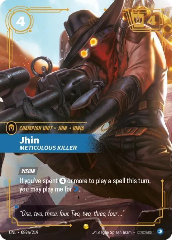 Jhin - Meticulous Killer 89a/219 (Unleashed)  - Foil