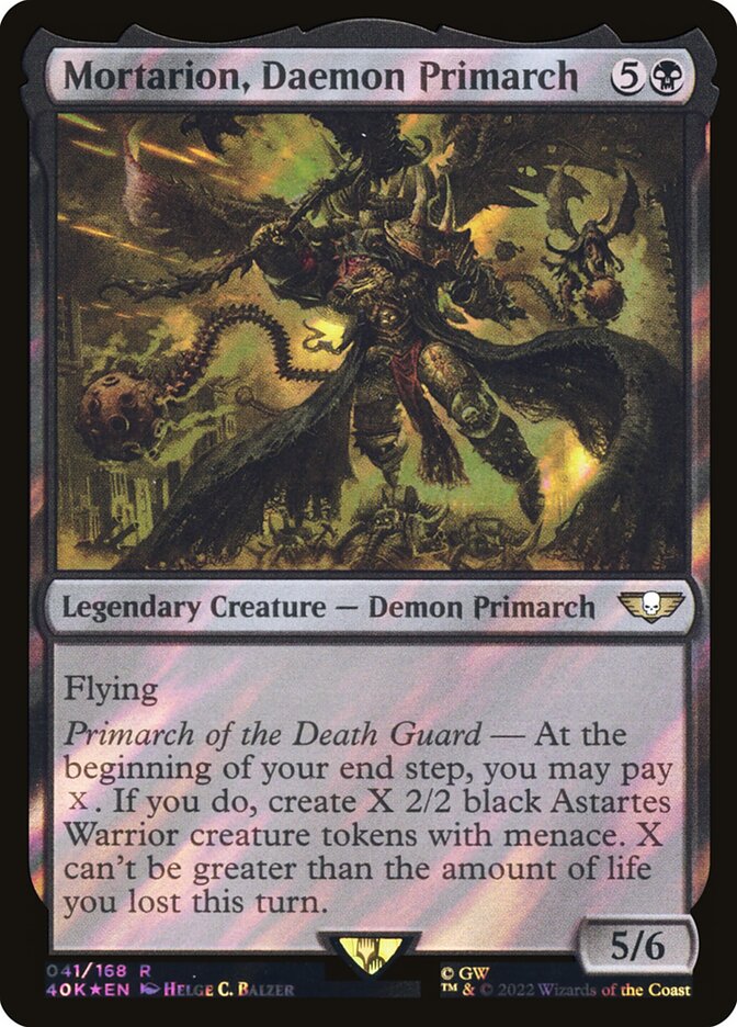 Mortarion Daemon Primarch  41★/617 (Universes Beyond: Warhammer 40,000)  - Surge Foil