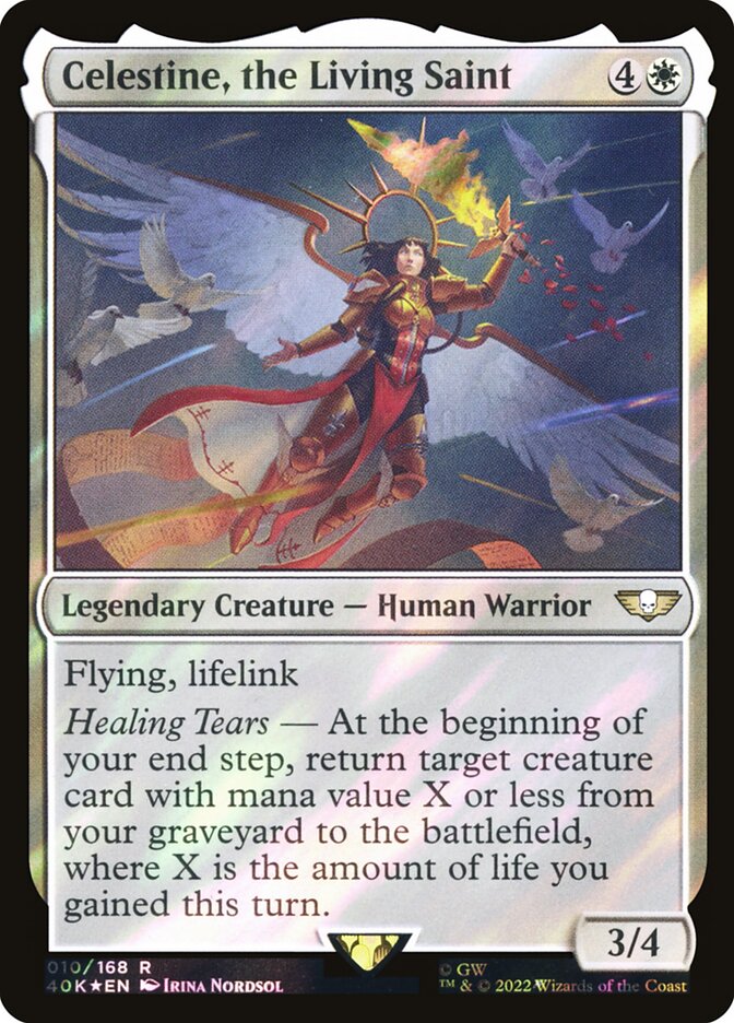 Celestine the Living Saint  10★/617 (Universes Beyond: Warhammer 40,000)  - Surge Foil