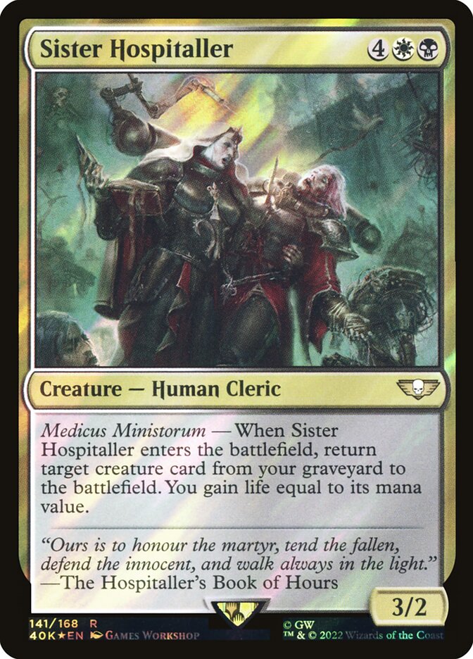 Sister Hospitaller  141★/617 (Universes Beyond: Warhammer 40,000)  - Surge Foil