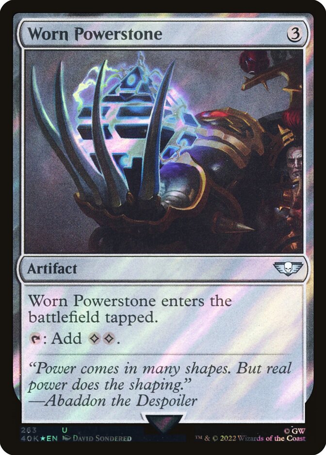 Worn Powerstone  263★/617 (Universes Beyond: Warhammer 40,000)  - Surge Foil