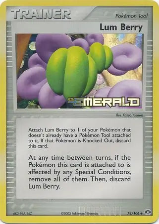 Lum Berry 78/106 (Emerald)  - Reverse Holofoil