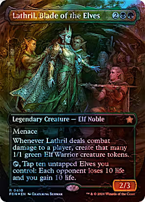 Lathril, Blade of the Elves 410 (Foundations)  - Borderless Mana Foil