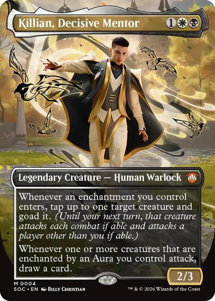 Killian Decisive Mentor Borderless 4 (Commander: Secrets of Strixhaven) 