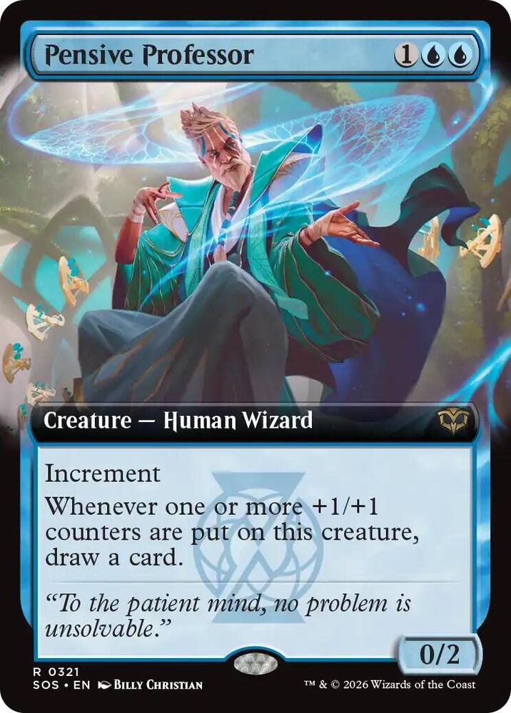 Pensive Professor 321 (Secrets of Strixhaven)  - Extended Art Foil
