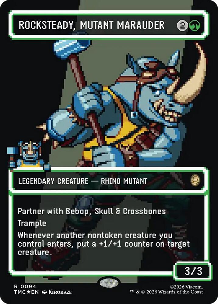 Rocksteady Mutant Marauder Borderless Surge Foil 94 (Commander: Teenage Mutant Ninja Turtles)  - Foil