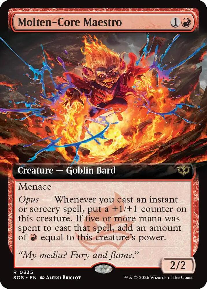 Molten Core Maestro Extended Art 335 (Secrets of Strixhaven)  - Foil