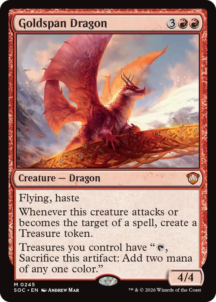 Goldspan Dragon 245 (Commander: Secrets of Strixhaven) 