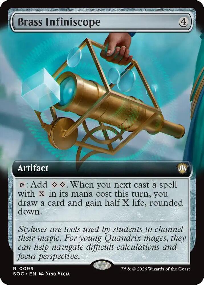 Brass Infiniscope Extended Art 99 (Commander: Secrets of Strixhaven) 