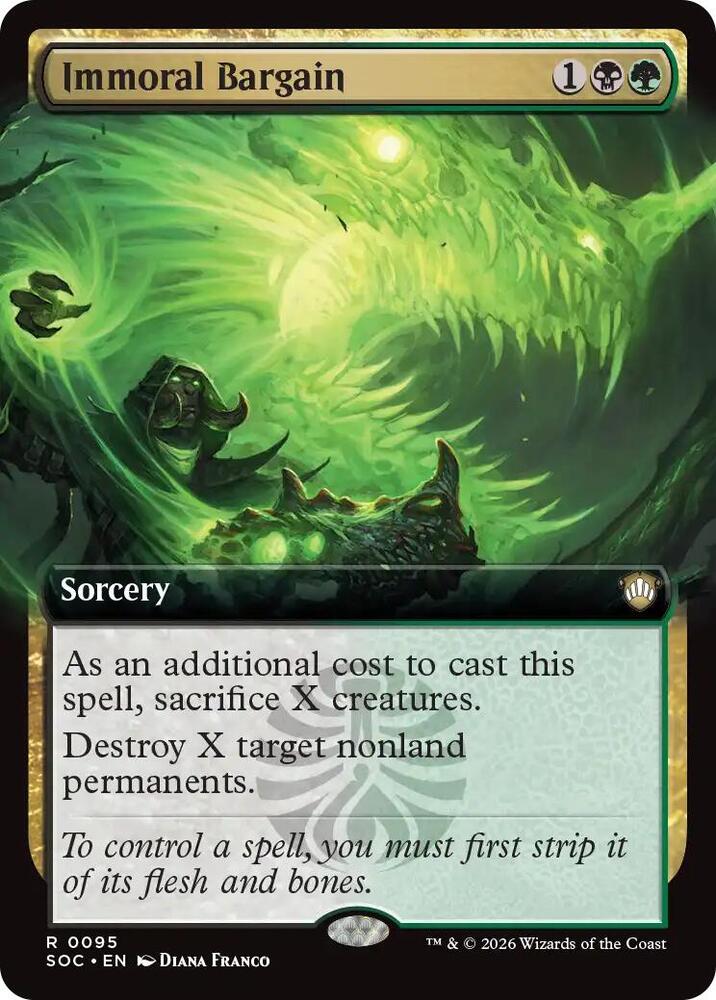 Immoral Bargain 95 (Commander: Secrets of Strixhaven)  - Extended Art