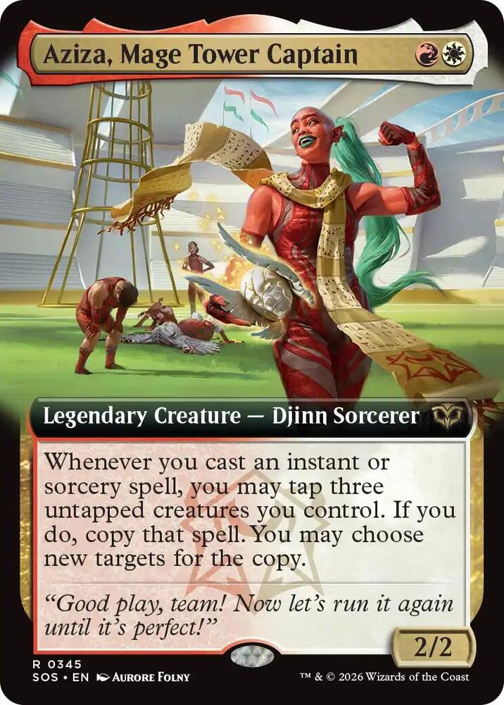 Aziza Mage Tower Captain Extended Art 345 (Secrets of Strixhaven)  - Foil
