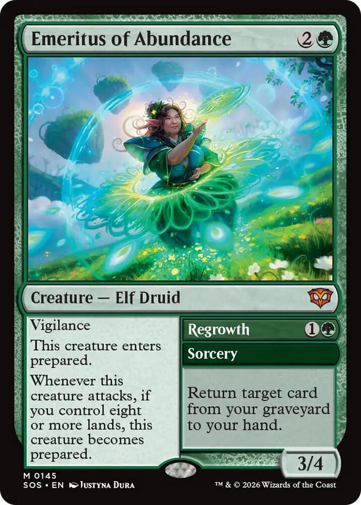Emeritus of Abundance // Regrowth 145 (Secrets of Strixhaven) 