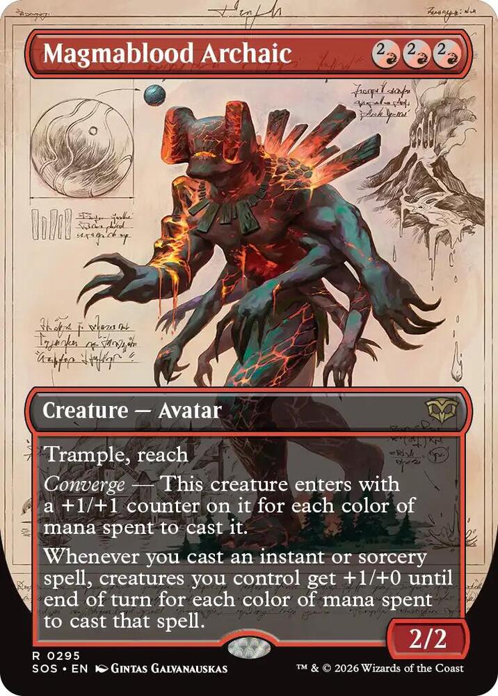 Magmablood Archaic Borderless 295 (Secrets of Strixhaven)  - Foil