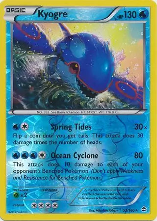 Kyogre 53/160 (XY - Primal Clash)  - Reverse Holofoil