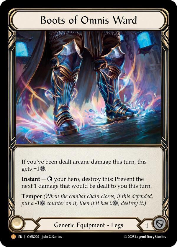 Boots of Omnis Ward OMN204 (Omens of the Third Age)  - Rainbow Foil