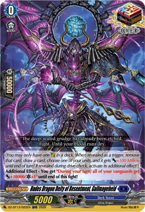 Hades Dragon Deity of Resentment Gallmageheld DZ-BT13/022EN (DZ-BT13: Parallactic Clash) 