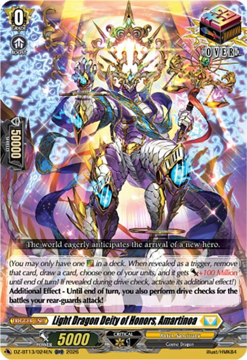Light Dragon Deity of Honors Amartinoa DZ-BT13/024EN (DZ-BT13: Parallactic Clash) 