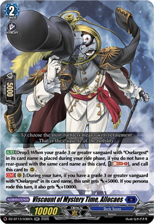 Viscount of Mystery Time Allocaes DZ-BT13/036EN (DZ-BT13: Parallactic Clash) 