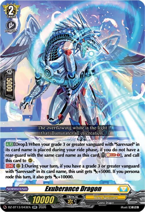 Exuberance Dragon DZ-BT13/043EN (DZ-BT13: Parallactic Clash) 