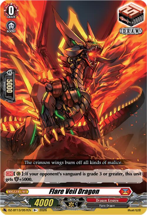 Flare Veil Dragon DZ-BT13/057EN (DZ-BT13: Parallactic Clash) 
