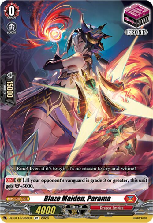 Blaze Maiden Parama DZ-BT13/058EN (DZ-BT13: Parallactic Clash) 