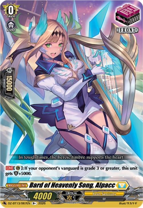 Bard of Heavenly Song Alpacc DZ-BT13/067EN (DZ-BT13: Parallactic Clash) 