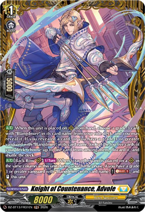 Knight of Countenance Advole FR DZ-BT13/FR31EN (DZ-BT13: Parallactic Clash) 