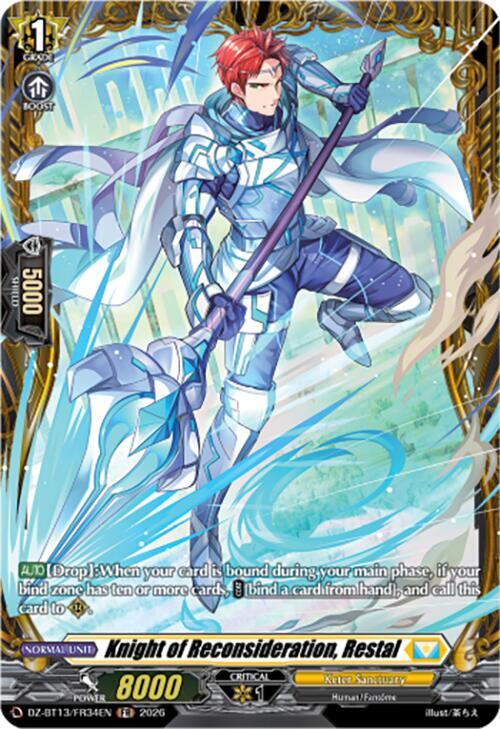 Knight of Reconsideration Restal FR DZ-BT13/FR34EN (DZ-BT13: Parallactic Clash) 