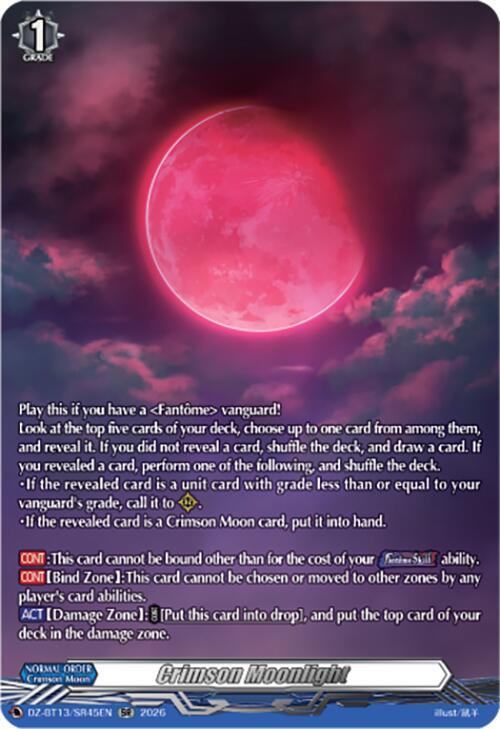 Crimson Moonlight SR DZ-BT13/SR45EN (DZ-BT13: Parallactic Clash) 