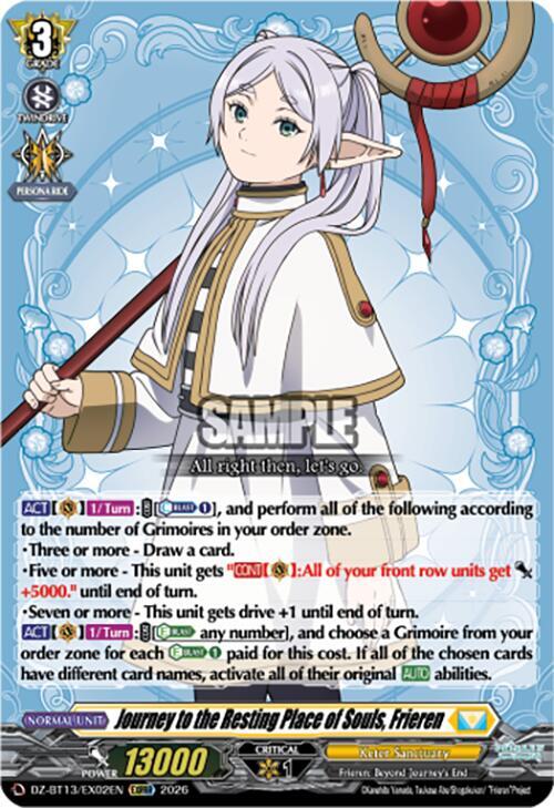 Journey to the Resting Place of Souls Frieren DZ-BT13/EX02EN (DZ-BT13: Parallactic Clash) 