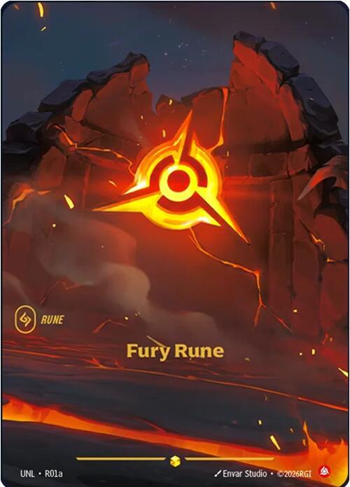 Fury Rune Alternate Art R01a (Unleashed)  - Foil