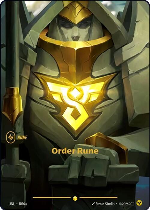 Order Rune Alternate Art R06a (Unleashed)  - Foil